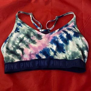 Pink sports bra
